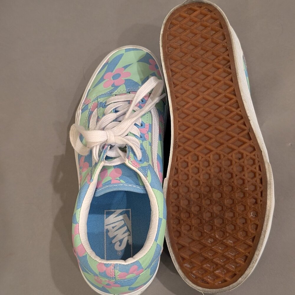 🌸 Vans Old Skool Platform – Groovy Floral Print – Women’s 7.5